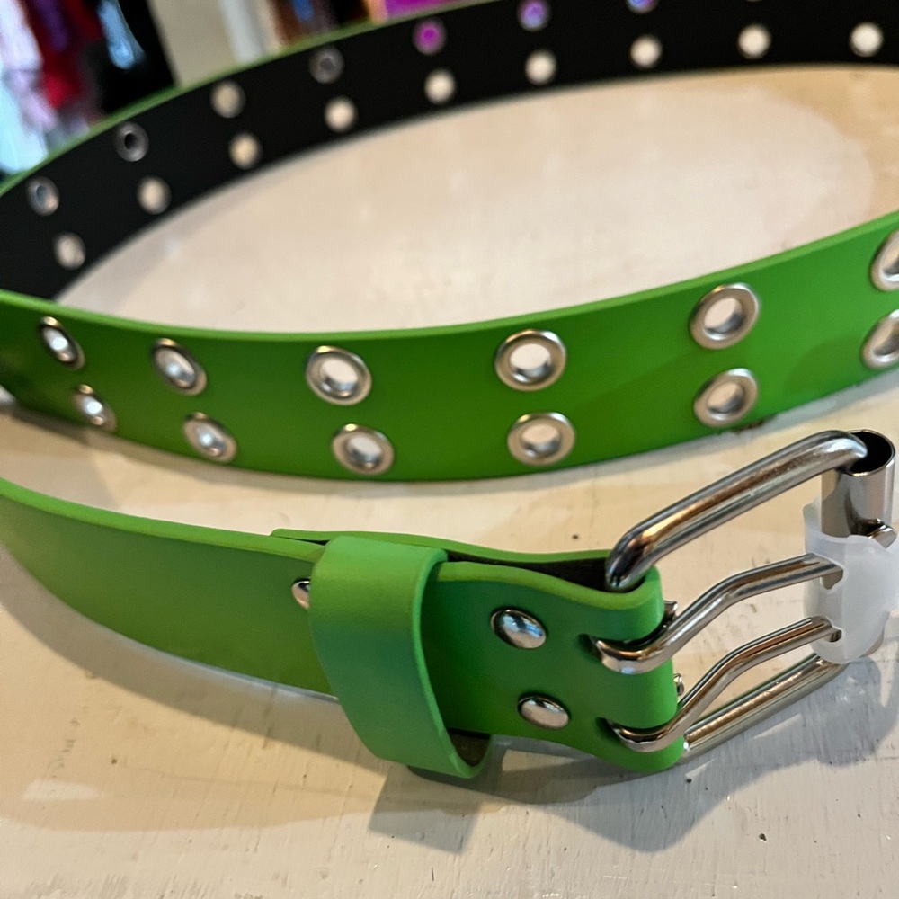 NWT! NoBo No Boundaries Lime Green Belt Size large LG L - Picture 2 of 2
